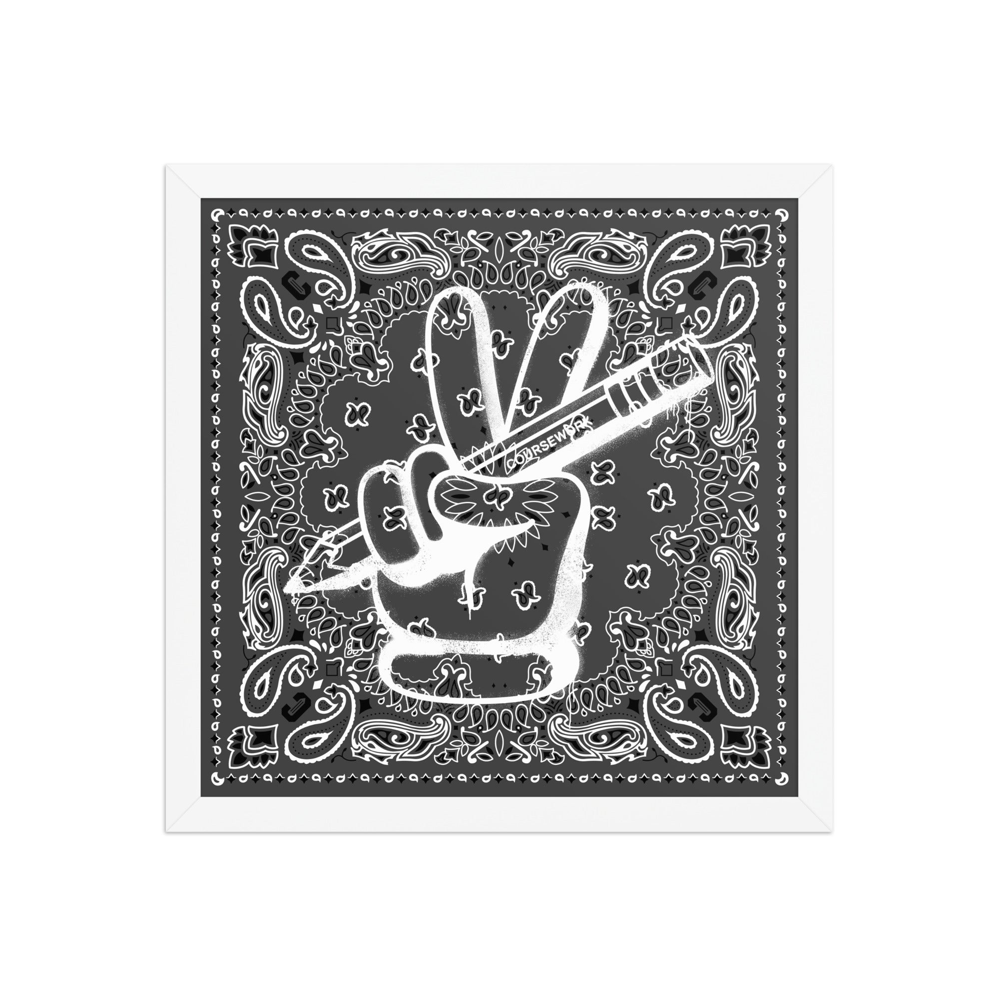 CoursePeace #682 - (14"x14") Framed Print